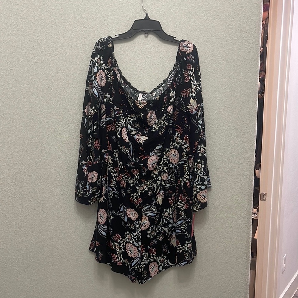 Black multicolored romper XXL Target